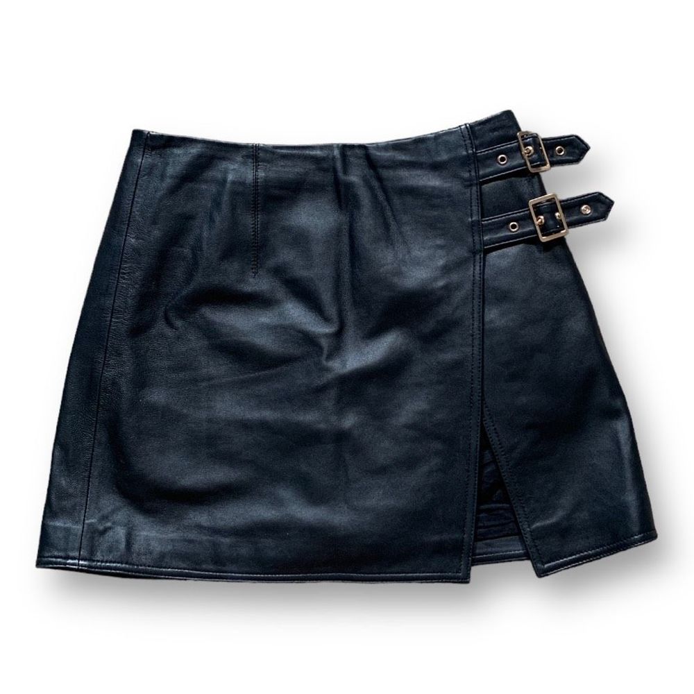 Alice McCall Black Mini Skort with Buckle Detail